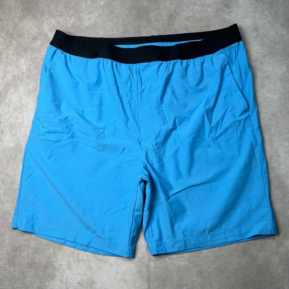 Society of One Mens 1XL Blue Athletic Shorts Elastic Waist Activewear DXL